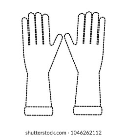clean gloves isolated icon