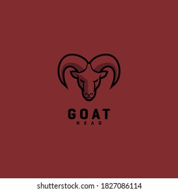 clean goat logo design with simple line