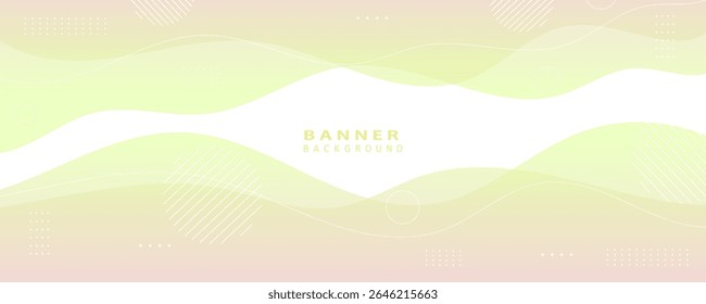 Clean gradient yellow and orange abstract banner with soft fluid waves and gradient highlights, perfect for health, organic, or nature-focused themes.