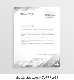 clean gray letterhead design template