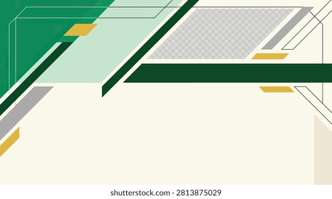 Clean green abstract layout with diagonal lines for sustainable business presentations.