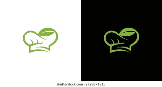 Clean Green Chef Hat Logo for Culinary and Catering Brands