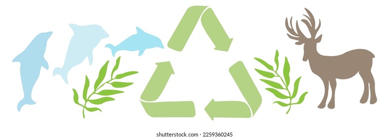 Entorno verde limpio. Concepto de ecología y elementos de diseño ambiental para el desarrollo de energía sostenible, ilustración vectorial Naturaleza, ecología, ecología, medio ambiente, banners.