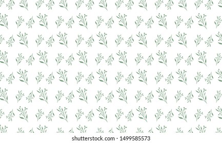 Clean Green Foxglove Leaves Pattern Background
