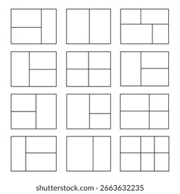Clean grid layouts offer versatile design options for modern visual projects and presentations