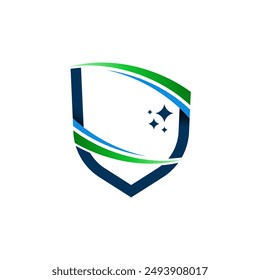 Vector de diseño de logotipo de escudo de protección limpio