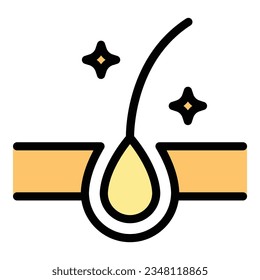 Clean hair removal icon outline vector. Wax candle. Cream paraffin color flat