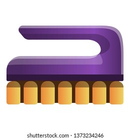 Clean hand brush icon. Cartoon of clean hand brush vector icon for web design isolated on white background