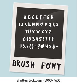 Clean hand drawn brush font. Perfect for creating a handmade look on your design and website. Modern and trendy font and photo frame.