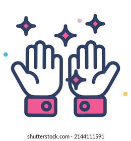 Clean Hand Healthcare Medical, vector graphic Illustration Icon.