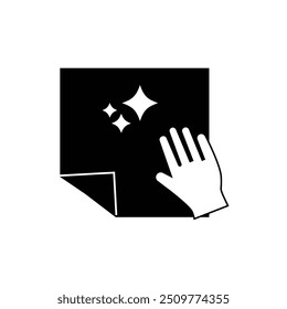 clean  hand icon  , clean surface icon on white background eps 10.