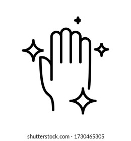 clean hand icon vector. illustration for any purposes
