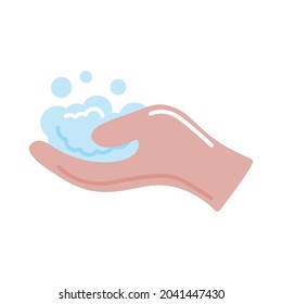 clean hand lifting foam icon