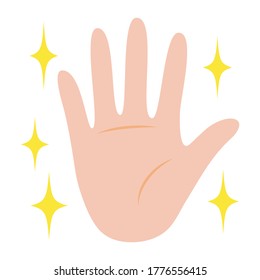 Clean  hand, Simple vector illustration.