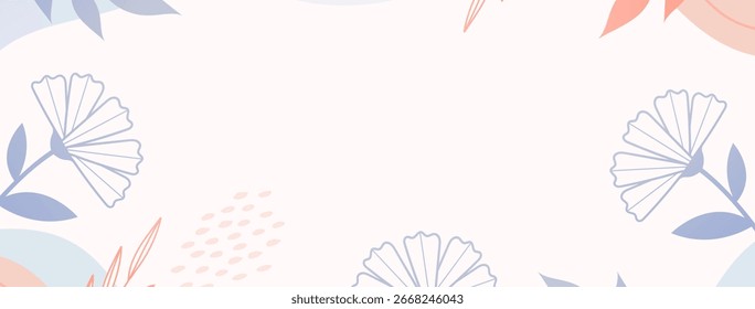 Fondo minimalista dibujado a mano limpio con sutiles Elementos románticos y diseño contemporáneo
