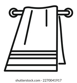 Clean handkerchief icon outline vector. Towel napkin. Textile beach