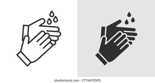A clean hands icon representing hygiene, infection prevention, and healthy cleanliness practices.