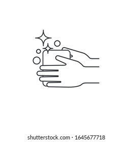 Clean hands icon. Simple vector illustration.