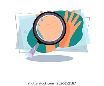 Illustration mit sauberen Händen. Linsen, Bakterien, schmutzige Hände. Hygiene-Konzept. Vektorgrafik kann für Gesundheitswesen, Hautpflege, Hygiene verwendet werden