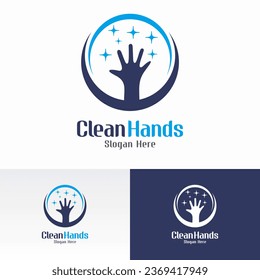 Clean Hands Logo Vector Template