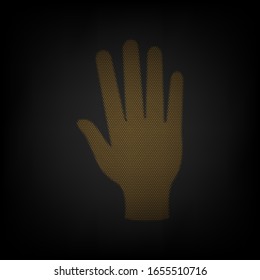 Clean hands sign. Icon as grid of small orange light bulb in darkness. Illustration.