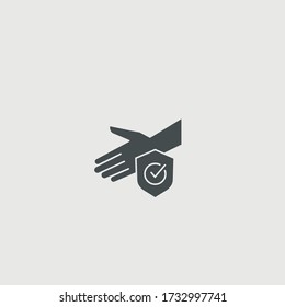 Clean hands vector icon illustration sign