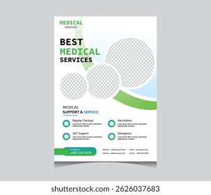 Clean healthcare promotional flyer layout
