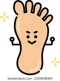 Clean and healthy foot character