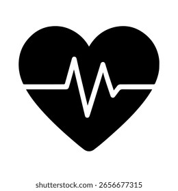 Icono de corazón limpio en blanco, perfecto para el amor, el bienestar, los proyectos médicos o de temática romántica y visuales.