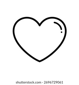 A clean heart shape, defined by a striking black silhouette style.