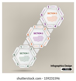 clean hexagon presentation template for your text. Vector illustration