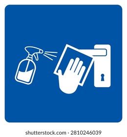 Clean High-Touch Surface Regularly Prevent Of Covid-19 Symbol Sign, Vector Illustration, Isolate On White Background Label.EPS10