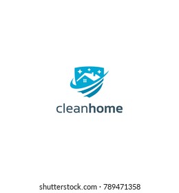 Clean home logo. Cleaning logo vector