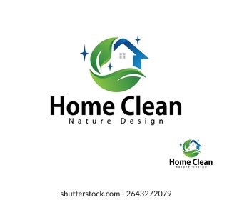 limpo home logo criativo natureza deixe sabão serviço claro