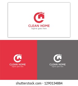 Clean Home Logo Template