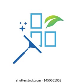 Clean home logo template, vector house care icon design
