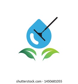 Clean home logo template, vector house care icon design
