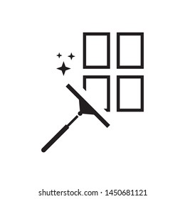 Clean home logo template, vector house care icon design