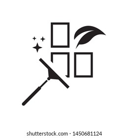 Clean home logo template, vector house care icon design