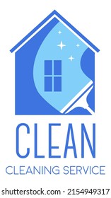 Clean home or office, cleaning service and household chores help. Team of maids assisting with tidying up and keeping space tidy and fresh. Emblem or label, badge or logotype. Vector in flat style