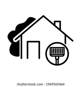 clean house icon, home wash. cleaning house. simple design editable. Design template vector