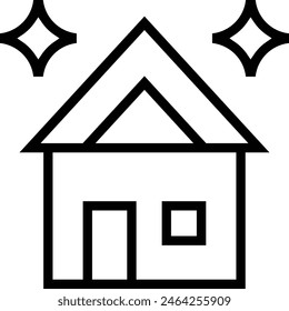 clean house icon. Thin linear style design isolated on white background
