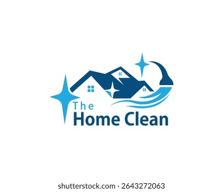 limpar casa logotipo criativo design criativo onda criativa sabão claro