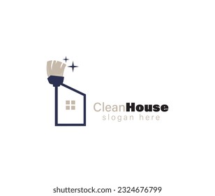  Clean House Logo Design Template