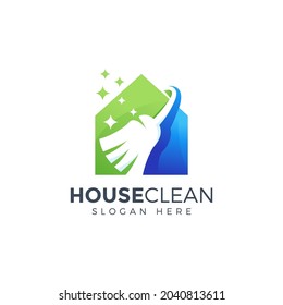 clean house logo design vector illustration