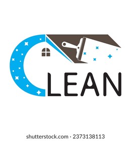 clean house logo design vector illustration