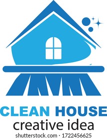Diseño del logotipo de Clean House, símbolo del logotipo del Servicio de limpieza
