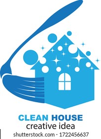 Clean House logo designs concept, Cleaning Service logo symbol
