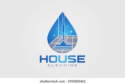Clean House logo designs concept, Set of Cleaning Service logo symbol