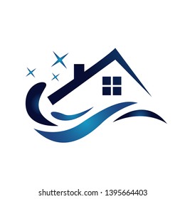 Clean house logo icon design template isolated.
clean house or home creative logo template vector illustration